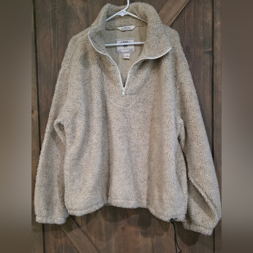 Aberdeen Collection Sherpa 3/4 Zip Oversized Unisex Size XL